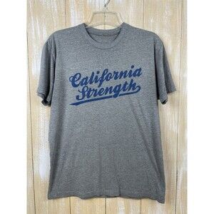California Strength Caffeine & Kilos Size Large Gray T-Shirt Adult Medium READ